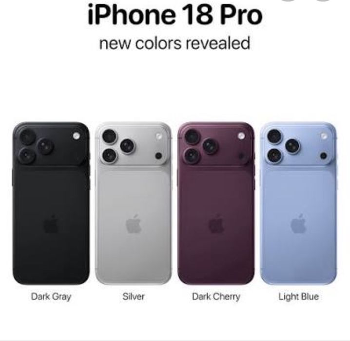 Наличен iphone 18 pro  burgundy Dark gray  Light blue