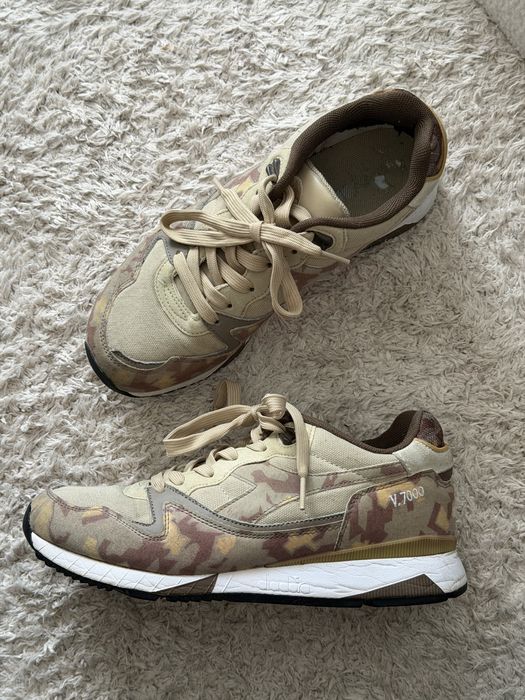 Sneakers Diadora v7000 army cammo bej maro de toamna Mojave Desert