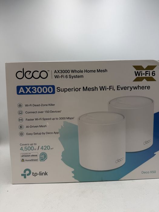 Sistem Mesh Wi-Fi TP-Link Deco X50 Ax3000 2Pack Sigilat Wi-Fi 6