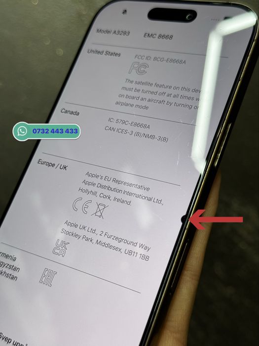  Display iPhone 16 Pro Original Apple  - M1246 -