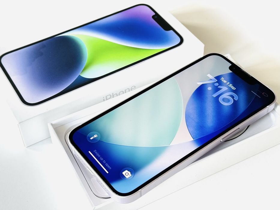 НОВ! Iphone 14 128GB Purple 100% Батерия! Гаранция 6 месеца