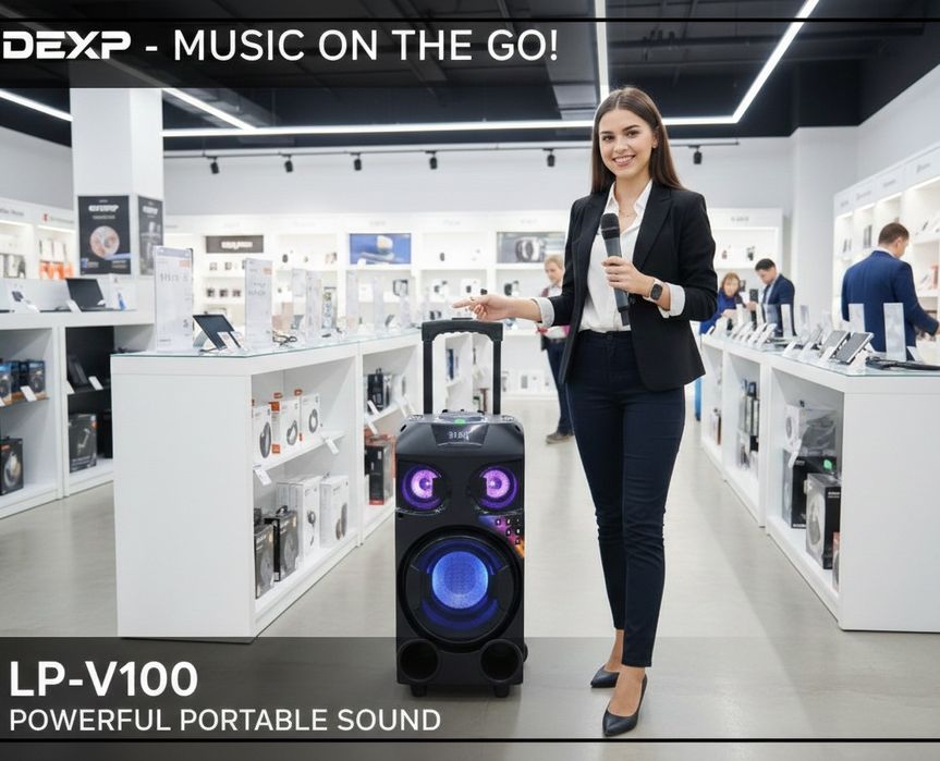 Продам блютуз колонку dexp lp-v100