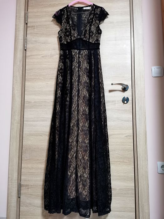 Официална дълга бална рокля дантела