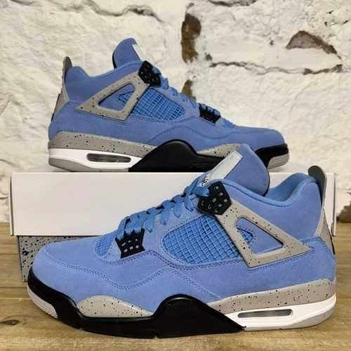 Sneakers Jordan4 University Blue cu eticheta (nu Nike, Gucci, Adidas, Balenciaga)