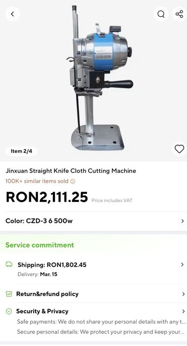 Vand Masina de croit,taiat,debitat materiale(perdele,draperi,covoare)