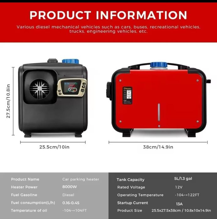 Sirocol diesel 8kw All în one