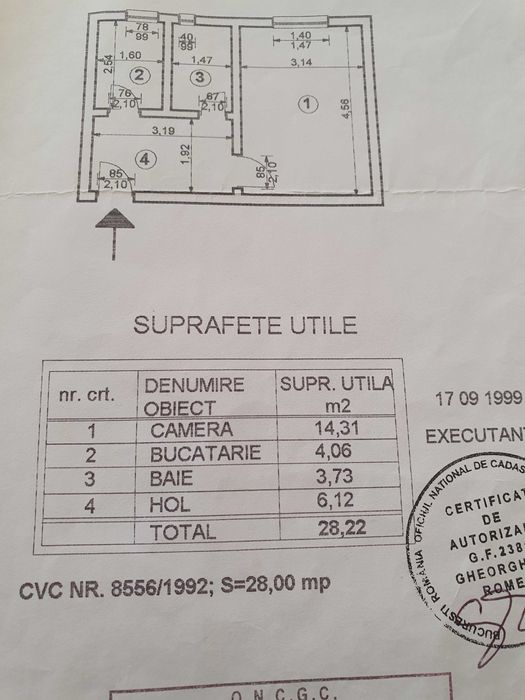 Vânzare apartament 1 cameră