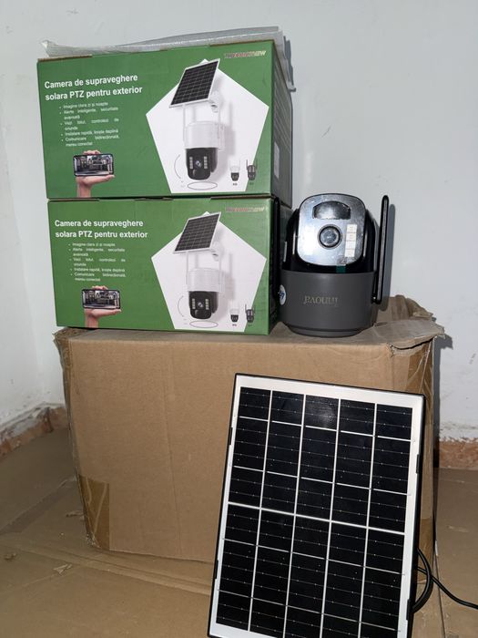 Camere supraveghere cu panou solar