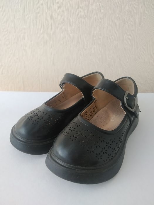 Туфли для девочки черные школьные, р. 28