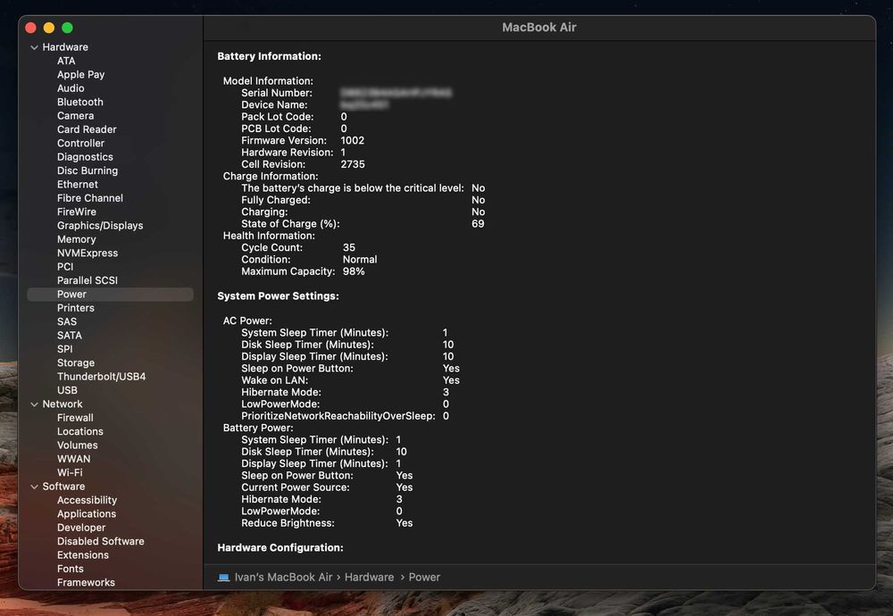 [КАТО НОВ] Apple MacBook Air 13.3 M1 8GB/256GB Silver