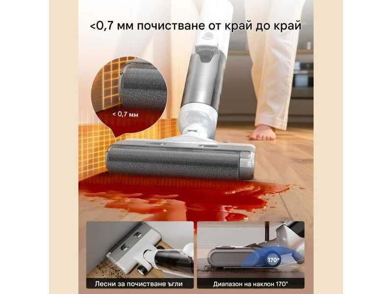 Вертикална Безкабелна Прахосмукачка за Сухо и Мокро Почистване Proscenic F10 Ultra, 350W