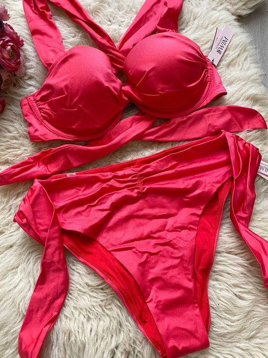 Червен бански за жени с високи бикини Victorias secret