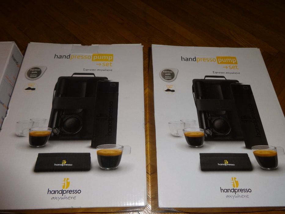Handpresso, Espresor Manual Portabil, 16 bari + Termos + 4 Cesti. NOU
