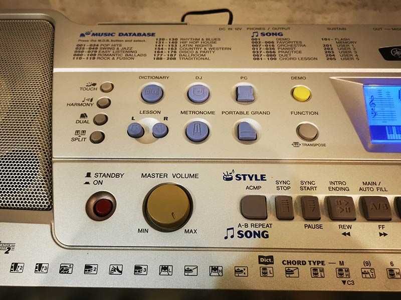 компютърна миди клавиатура YAMAHA PSR-290 синтезатор с 5 октави