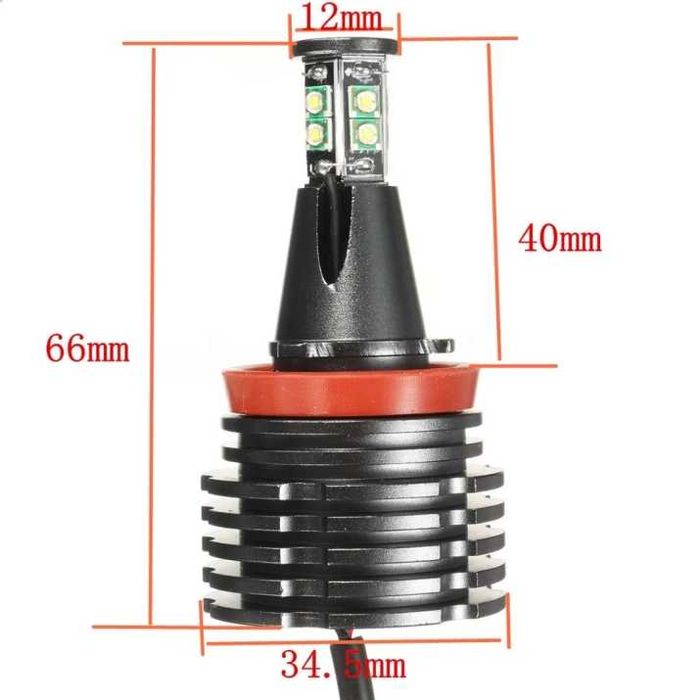 Комплект H8 40W LED Angel Eyes крушки за BMW - CANBUS, бяла светлина