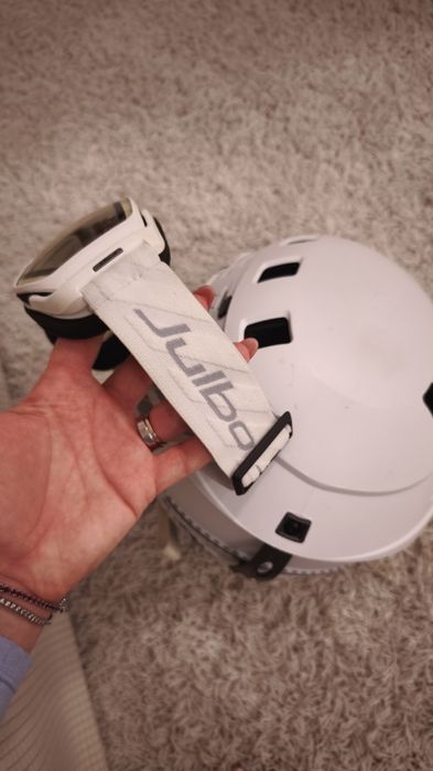 Casca ski Smith alba