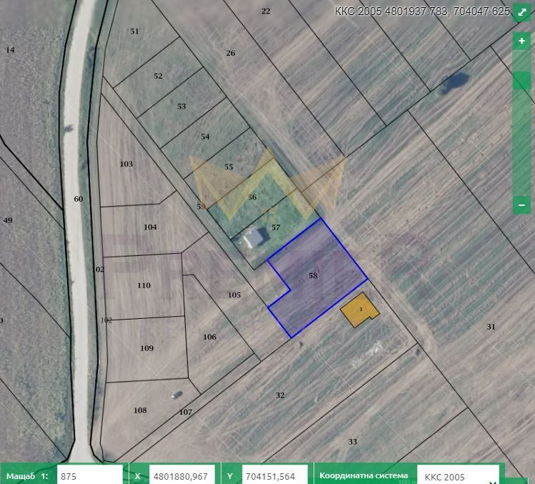 Парцел в Варна, област-с.Осеново площ 1100 цена 21000