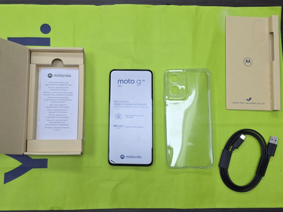 НЕАКТИВИРАН 256GB Motorola g35 5G Yettel Гаранция 2029г. Leaf Green | Зелен