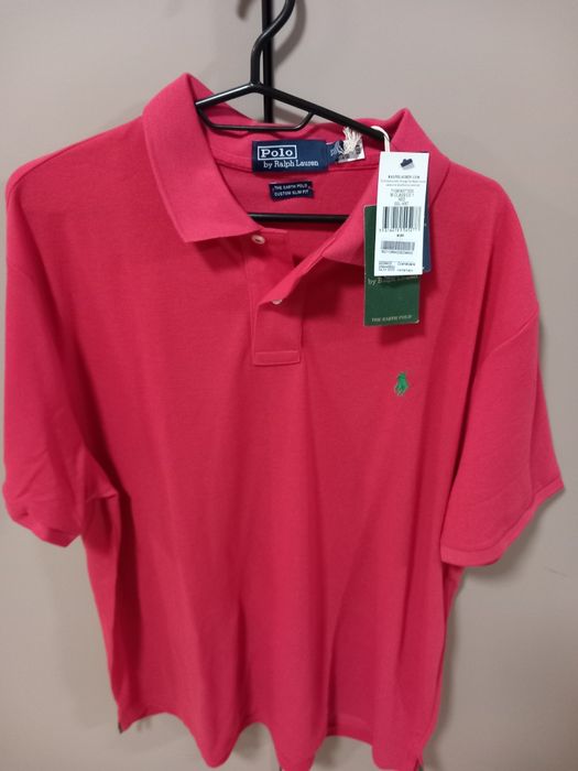 Polo Ralph Lauren, Тениска с яка и лого, Червен/Зелен, 2XL