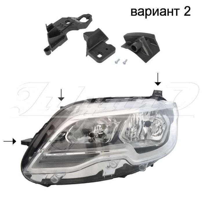 Щипки (водачи, крепежи) за закрепване на фар за PEUGEOT 301