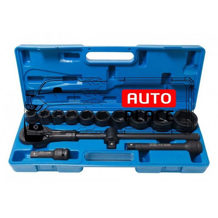 Усилено гедоре с ударни вложки 3/4″ 14 части ForceKraft