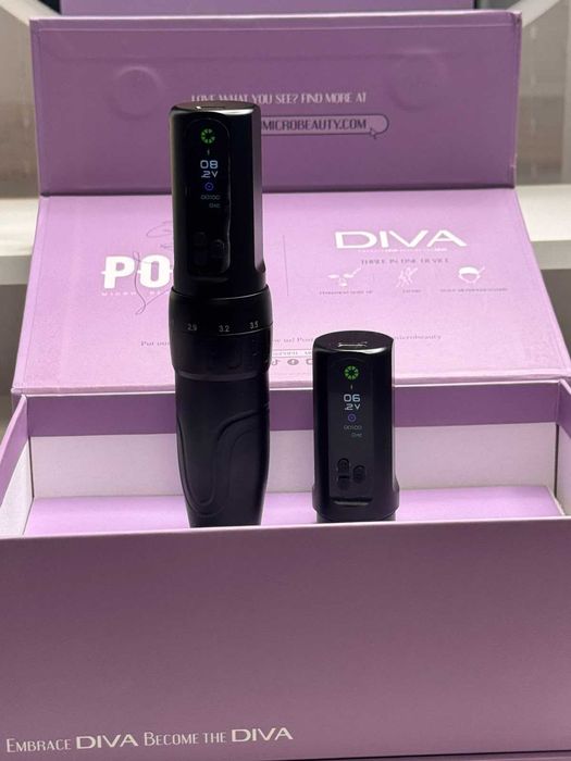 Kit complet PMU & Tatuaje / Aparat Popu Diva Black și Consumabile (Se dau și separat)