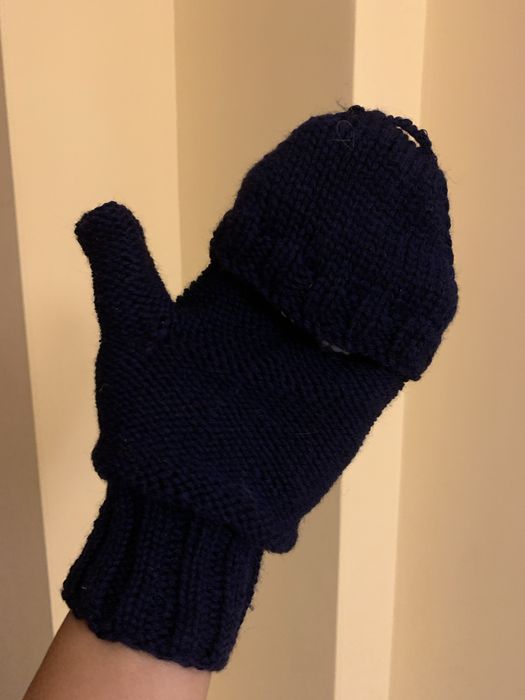 Ръчно плетени дамски ръкавици с капаче без пръсти За момичета или жени