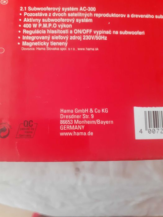 sistem 2.1 boxe Hama