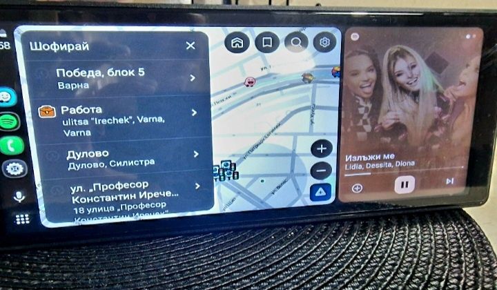 Безжичен мултимедиен дисплей Android Auto Carplay+камера за заден ход
