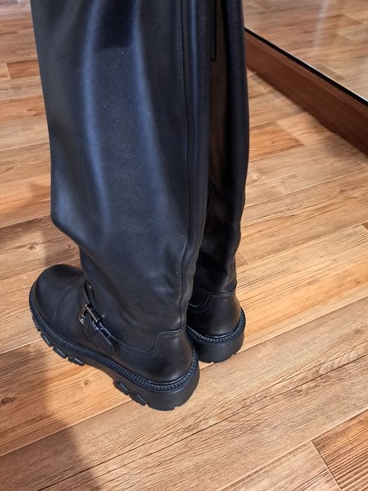 Сапоги коженные зимние