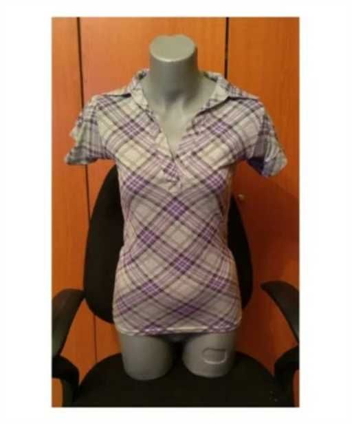 Bluza /Tricou gri cu guler deschis, dama, Jane Norman UK
