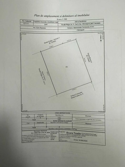 Teren de vanzare Chirnogeni 2.037 mp