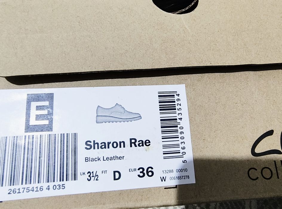 Pantofi CLARCKS, noi, piele, 36