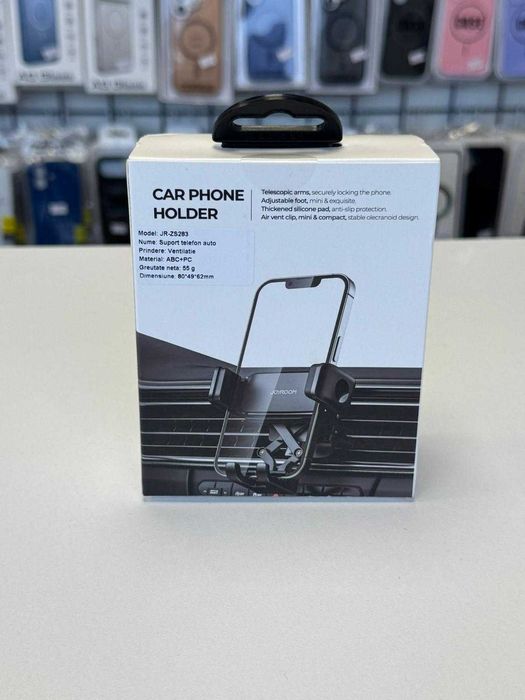 Suport Auto Joyroom cu prindere pentru grila, 4.7inch - 6.7inch, Negru