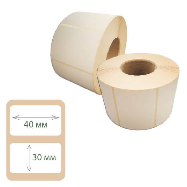 Стикер штрих 40/30 термо этикетка