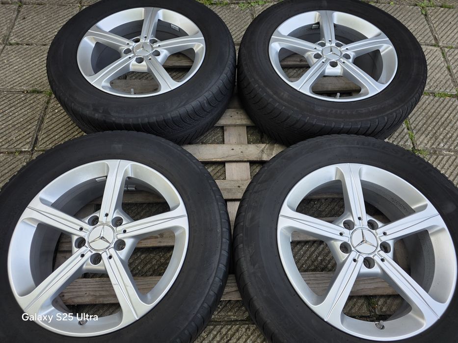 Лети джанти 17ки 5х112 Mercedes + зимни гуми 215/65/17 Bridgestone