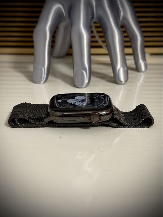 Apple watch seria 7 cellular gps stainless steel milanesse loop