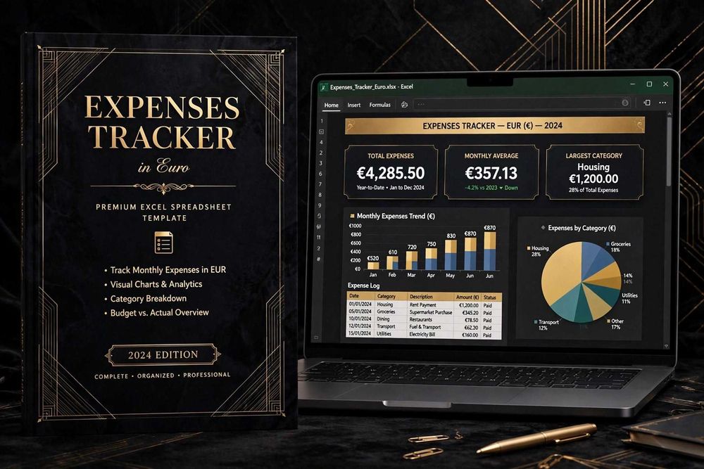 Excel таблица личен бюджет и разходи в евро - 3 файла
