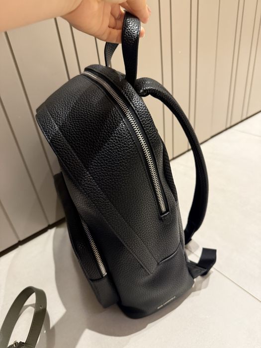 Черна кожена чанта Karl Lagerfeld