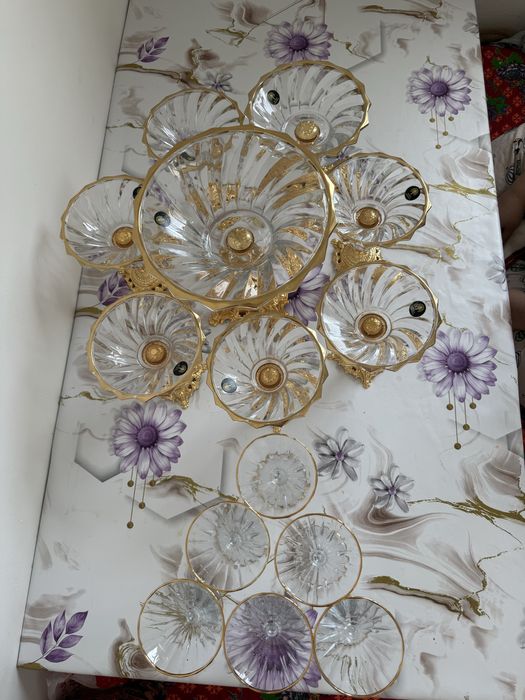 Набор посуда богема из 11 предметов ваза для фруктов  сладостей  и оре