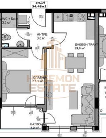 Продава се Двустаен апартамент в Варна, Владислав Варненчик - 63 кв.м за 1423 €/кв.м - Снимка #2