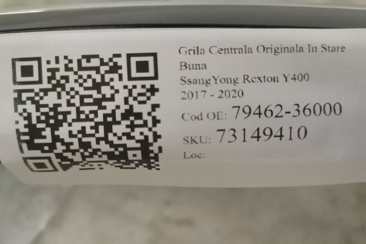 Grila Centrala Originala In Stare Buna SsangYong Rexton Y400 2017 2018
