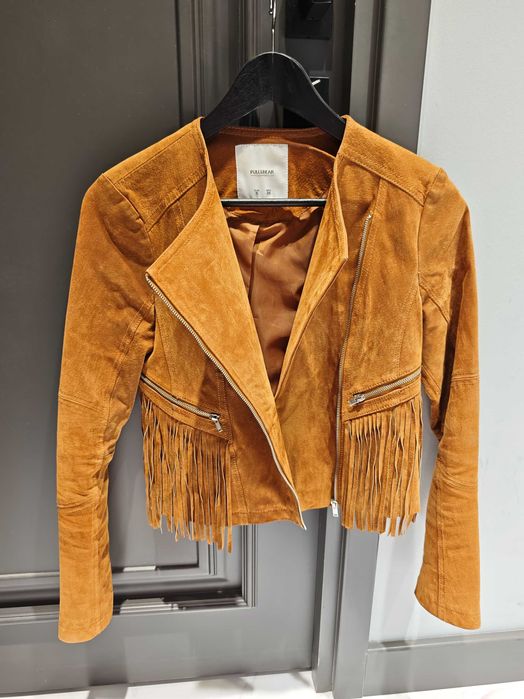 Замшевая куртка с бахромой Pull&Bear