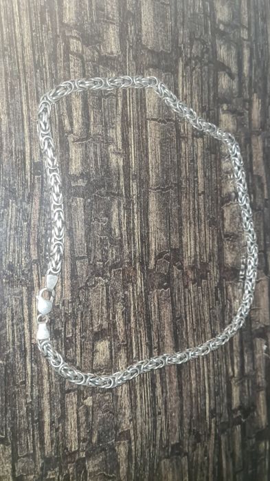 Серебряная цепочка тросс лисий хвост (византийское)