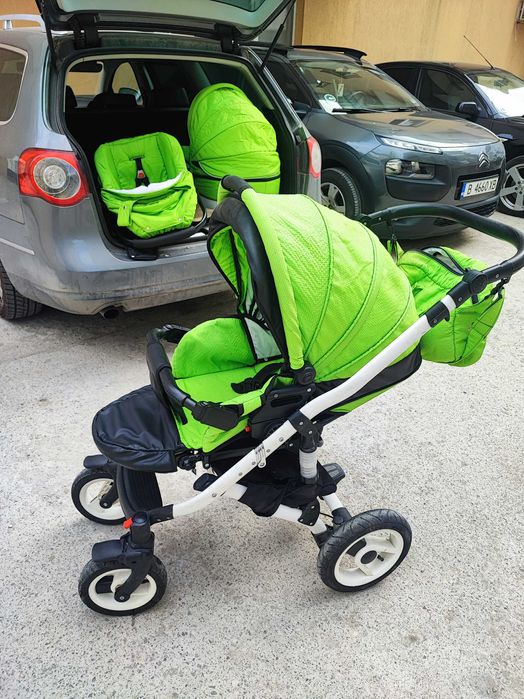 Бебешка количка Adbor Zarra 3in1 зелена