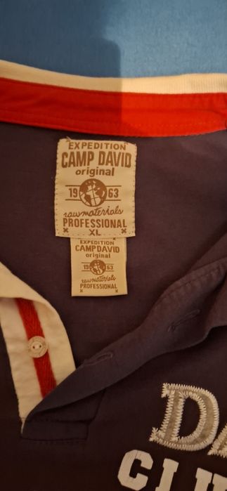 Лот 2 бр. мъжки поло тениски Camp David (Размер XL) – 100% Памук