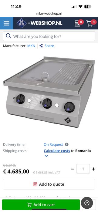 Plita electrica profesinala MKN Horeca