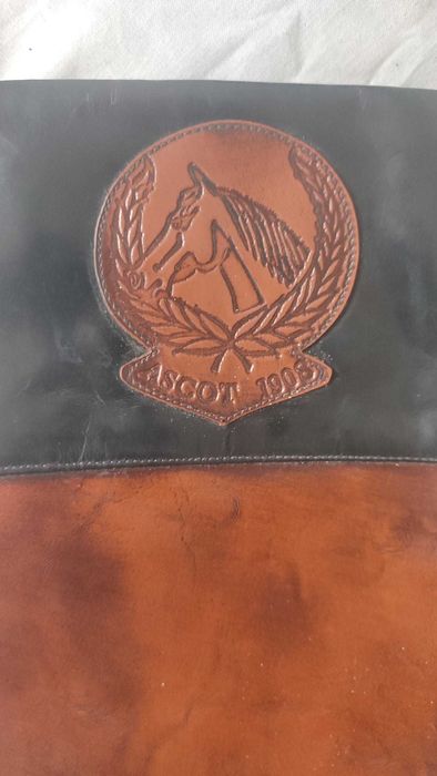 Cizme piele naturală Italia vintage stil equestrian damă 38 maro