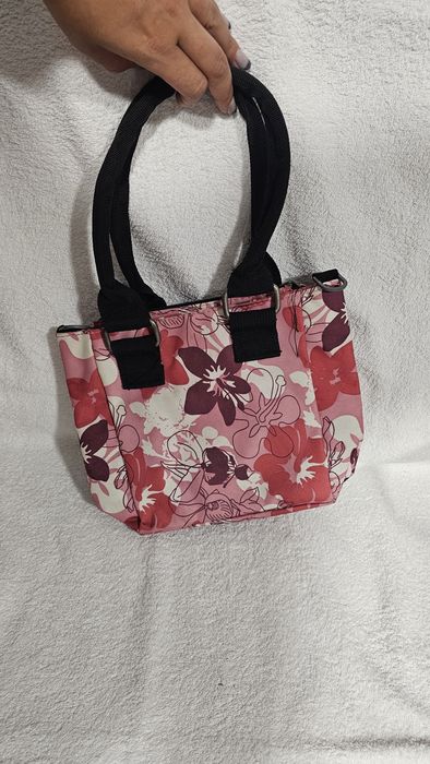 Poșetă geantă mica roz cu model floral GG&L Studio