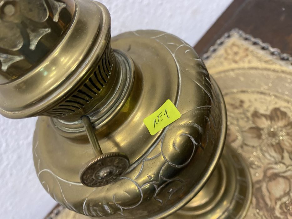 Месингова лампа Kosmos Германия 1920те 34 см